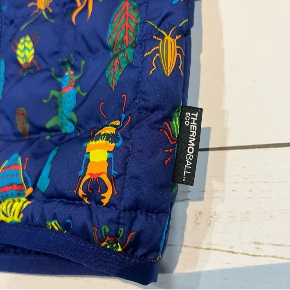The North Face Thermoball Jacket Infant Baby Bolt Blue Critter Crawl Print 0-3M - Picture 8 of 9